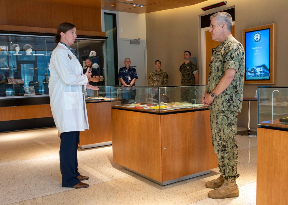 Adm. Steve Koehler tours the Defense POW/MIA Accounting Agency's facility on JBPHH