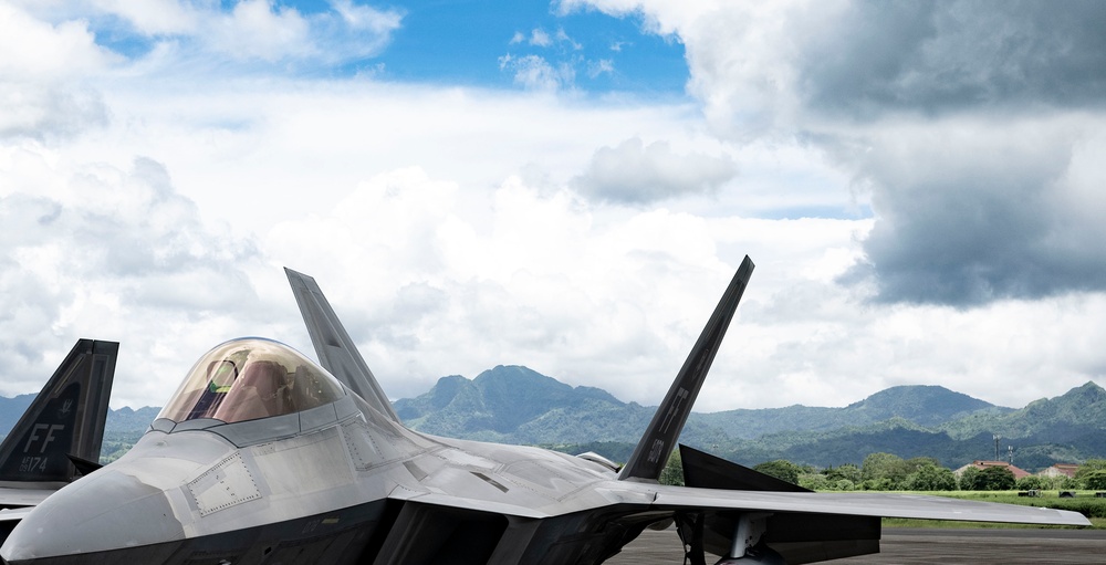 U.S. F-22s Land at Basa Air Base, Philippines during DFE operations