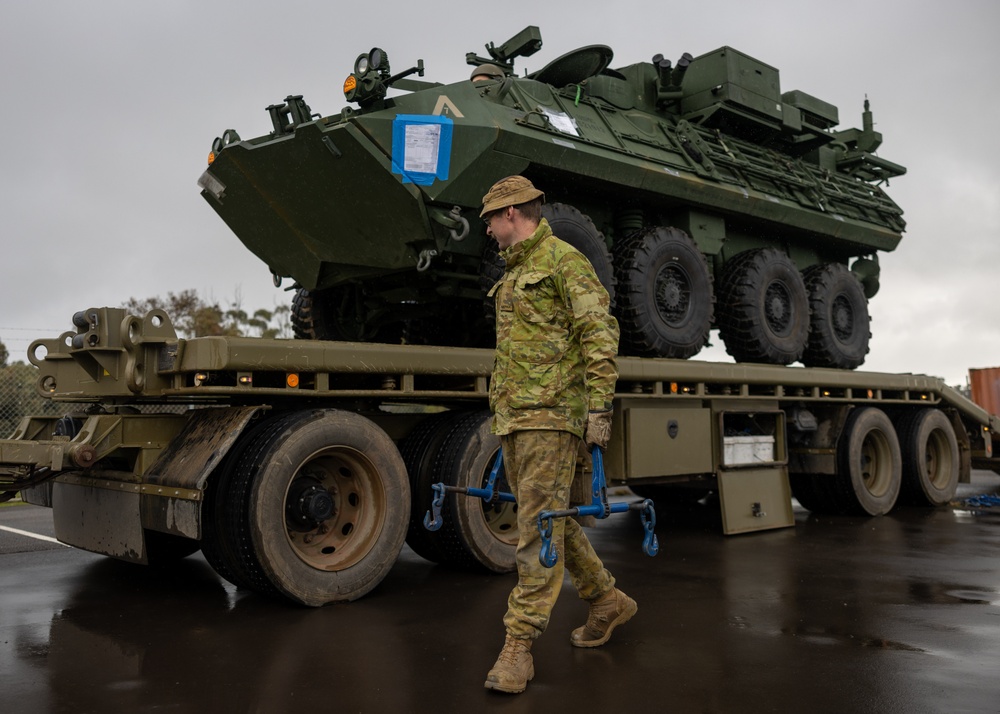 U.S. Marines with 1st LAR Bn. prepare equipment for Exercise Predator’s Run 24