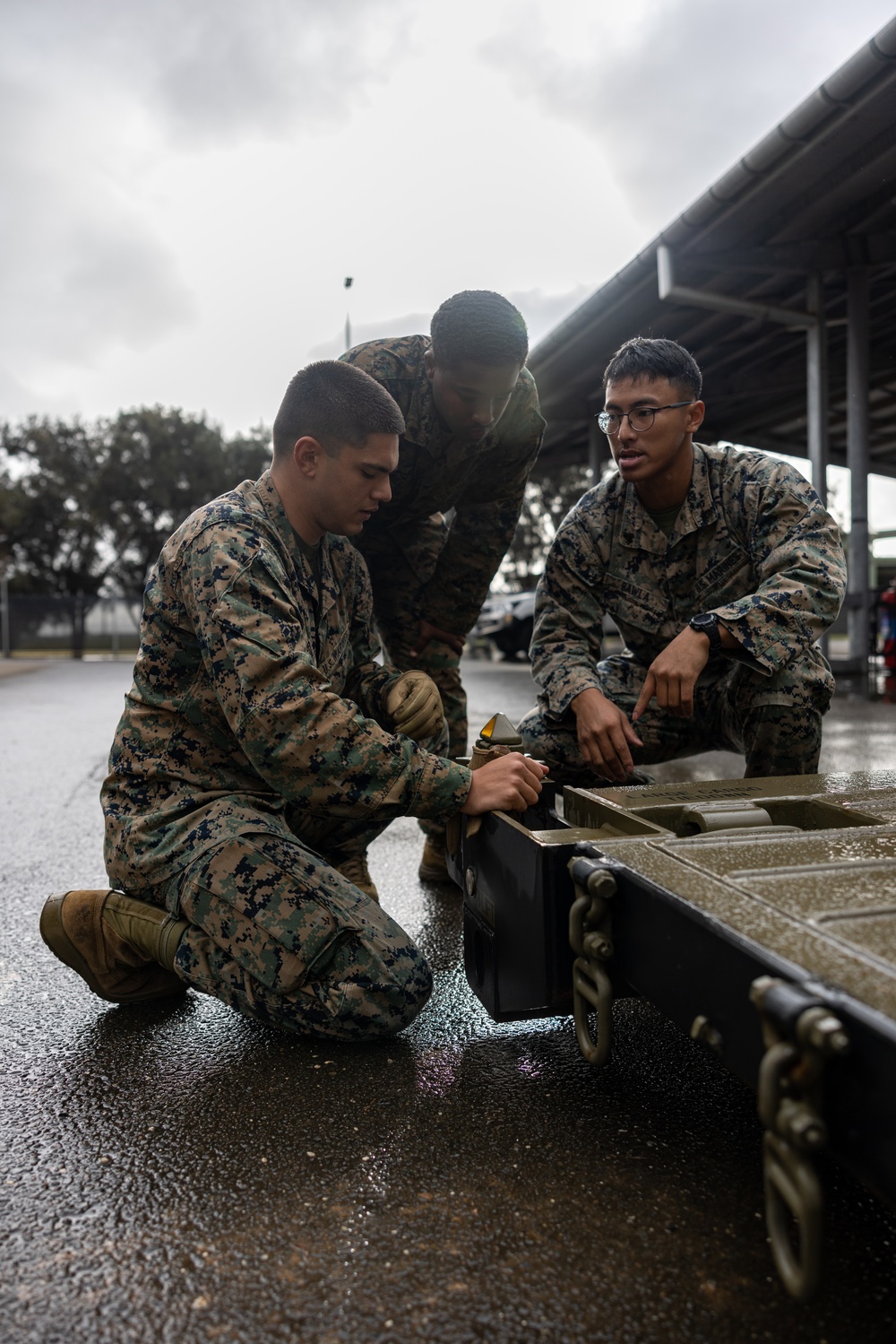 U.S. Marines with 1st LAR Bn. prepare equipment for Exercise Predator’s Run 24