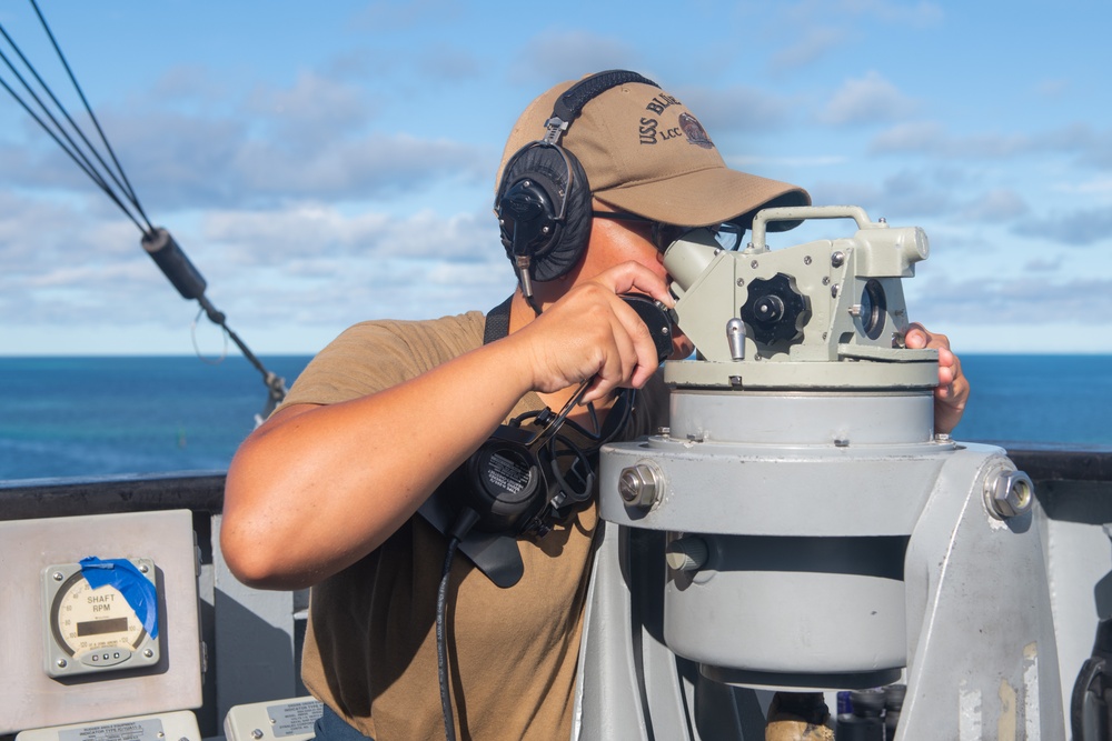 Blue Ridge Sailors Conduct a Sea and Anchor Evolution