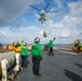 Abraham Lincoln receives cargo during a vertical replenishment