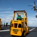 Abraham Lincoln receives cargo during a vertical replenishment