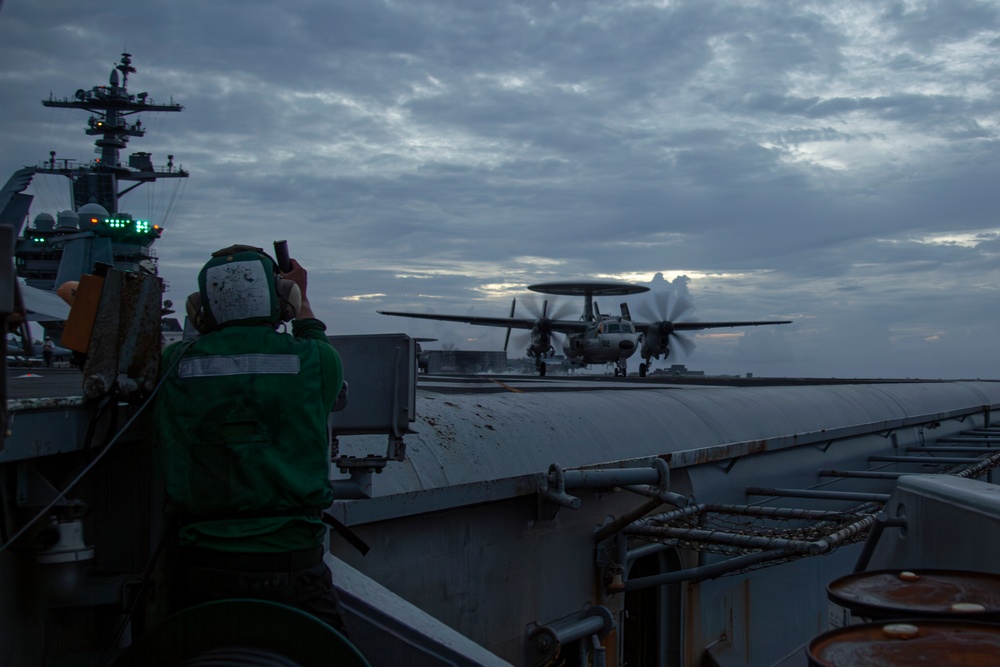 Abraham Lincoln conducts routine flight operations