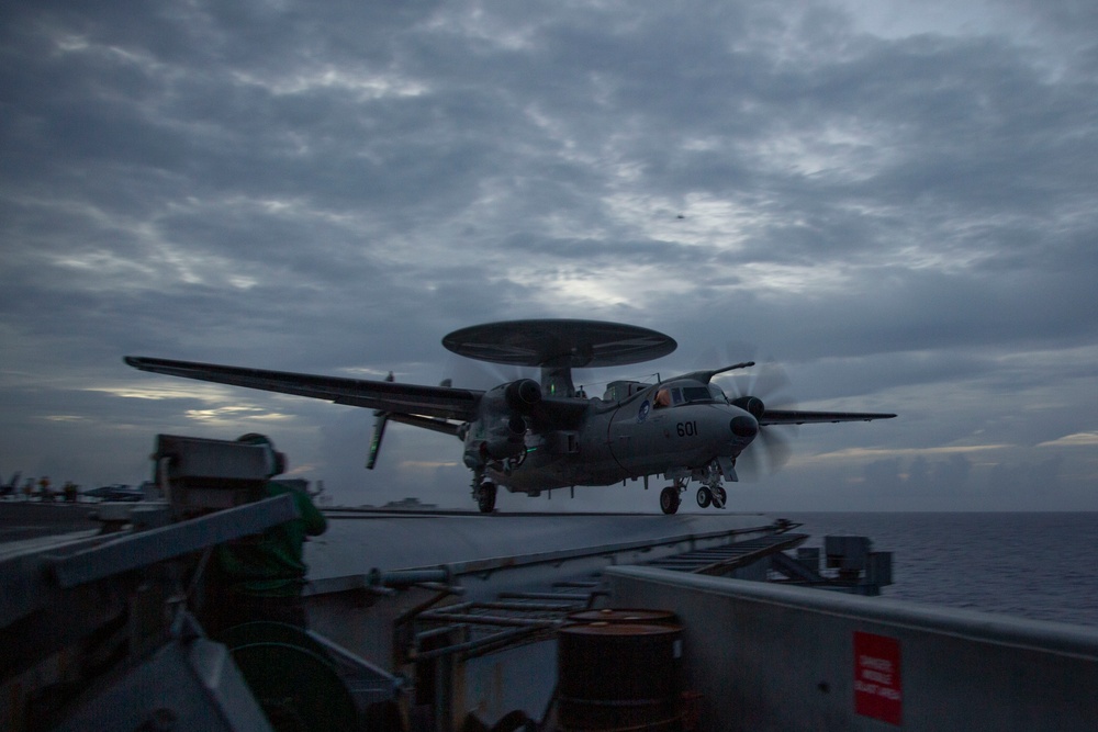 Abraham Lincoln conducts routine flight operations