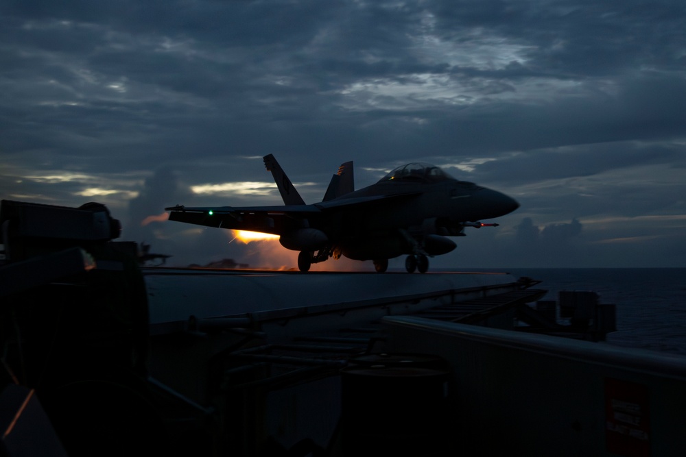 Abraham Lincoln conducts routine flight operations