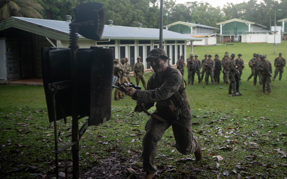 MRF-D 24.3: Golf Co., 2nd Bn., 5th Marines (Rein.) participates in CTC’s bayonet assault course