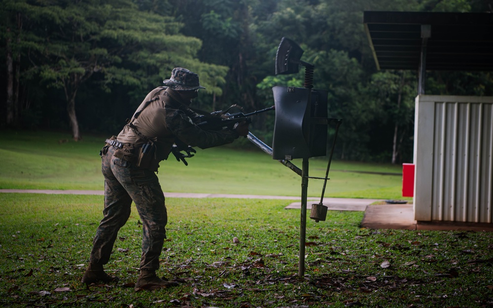 MRF-D 24.3: Golf Co., 2nd Bn., 5th Marines (Rein.) participates in CTC’s bayonet assault course