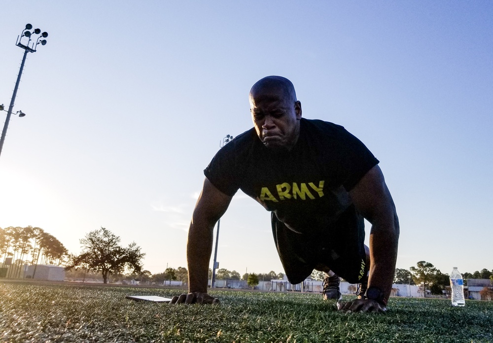 Army Reserve Signal Soldiers power through physical training