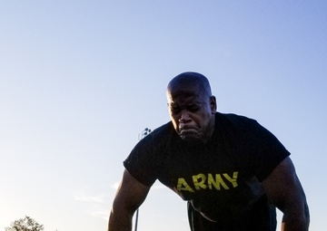 Army Reserve Signal Soldiers power through physical training