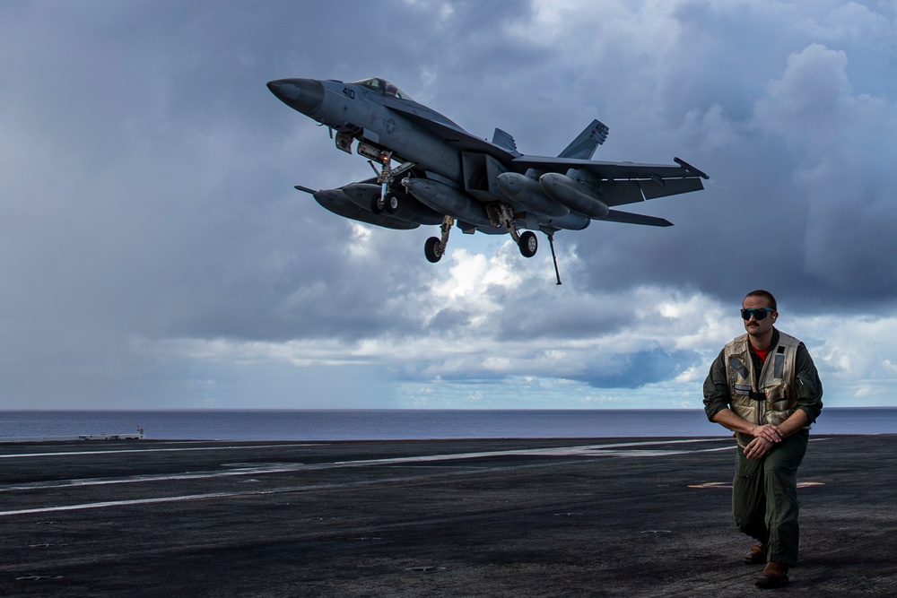 Abraham Lincoln conducts routine flight operations