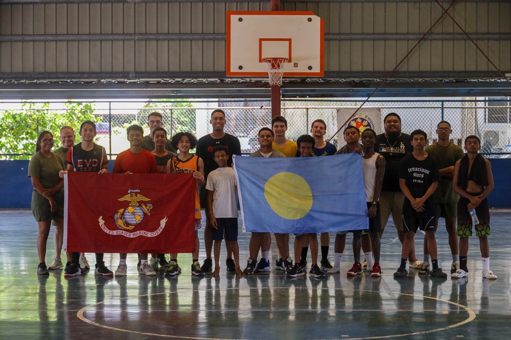 Koa Moana 24: U.S. Marines Lead a Basketball Clinic for Palau High School Students