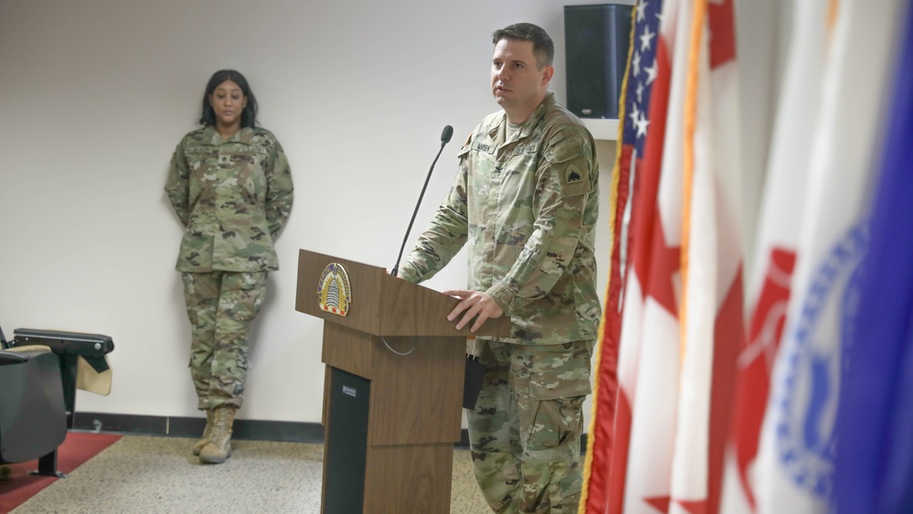 District of Columbia National Guard Joint Force Headquarters Hosts Promotion Ceremony for Sgt. 1st Class Alessandra Tompkins