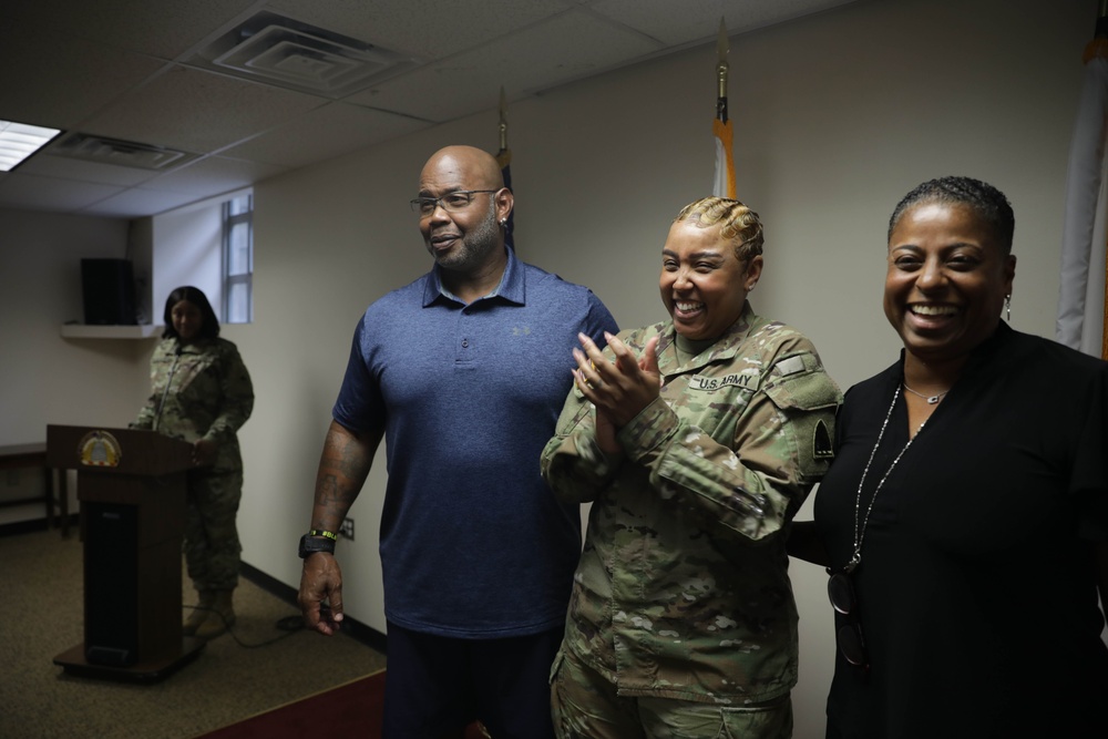 District of Columbia National Guard Joint Force Headquarters Hosts Promotion Ceremony for Sgt. 1st Class Alessandra Tompkins