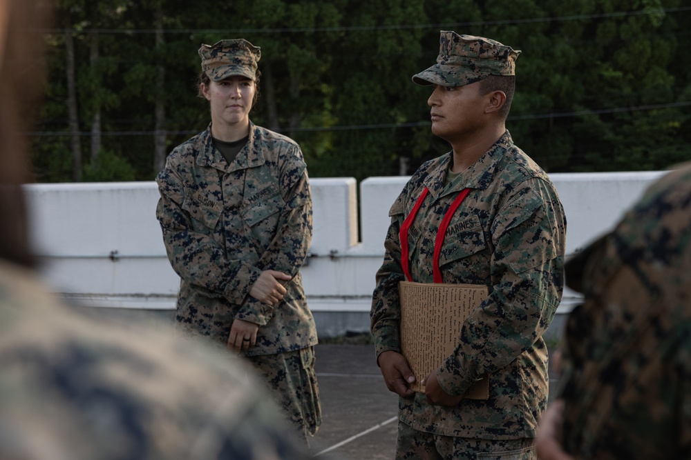 RD 24 | U.S. Marines with 3/12 Promote Noncommissioned Officer Ranks