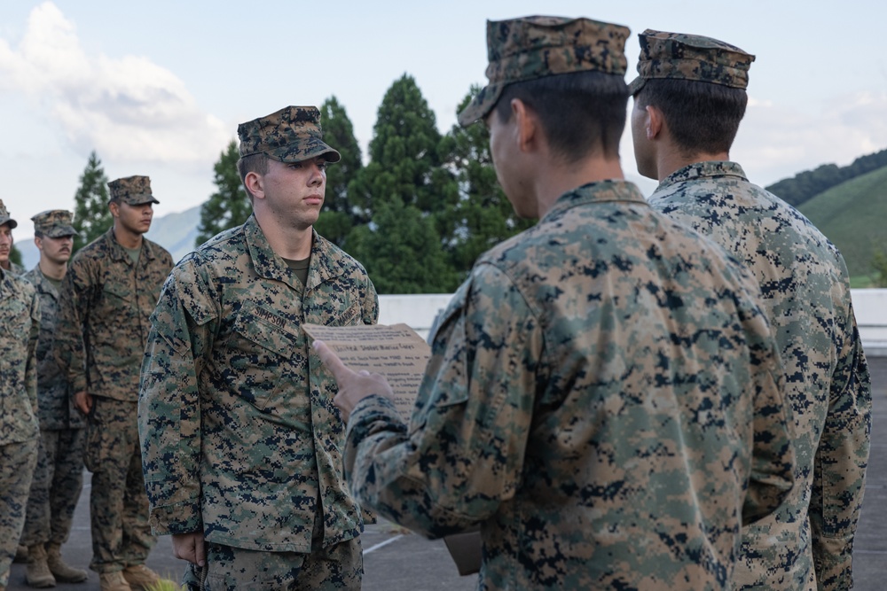 RD 24 | U.S. Marines with 3/12 Promote Noncommissioned Officer Ranks