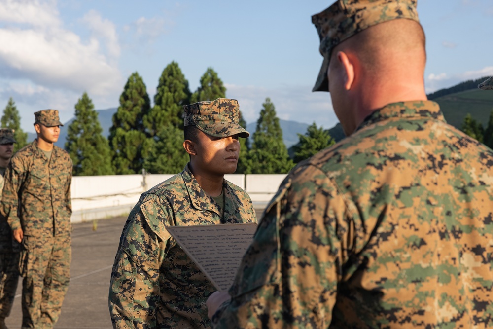 RD 24 | U.S. Marines with 3/12 Promote Noncommissioned Officer Ranks