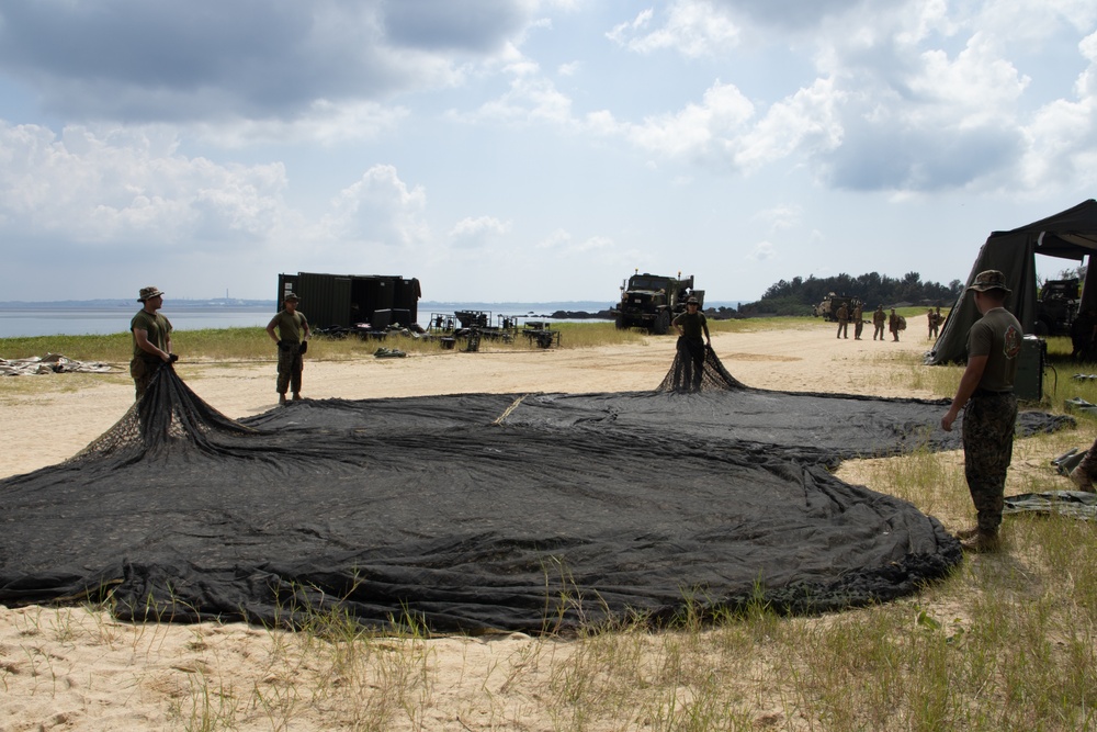 CLB-31 Sets Up Combat Support Service Area