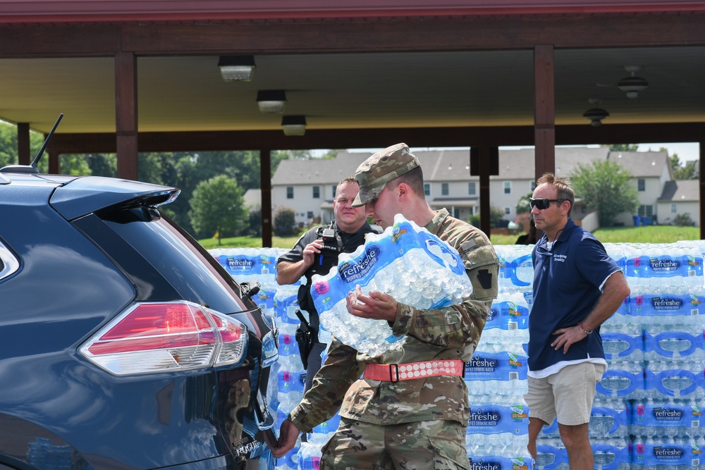 Pennsylvania Army National Guard Soldiers Provide Drinking Water to Local Community