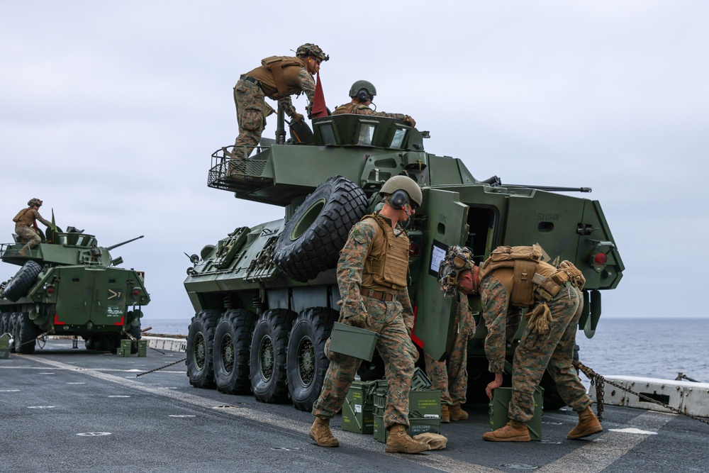 LAR Co. Conducts First LAV Live-Fire Aboard USS Somerset