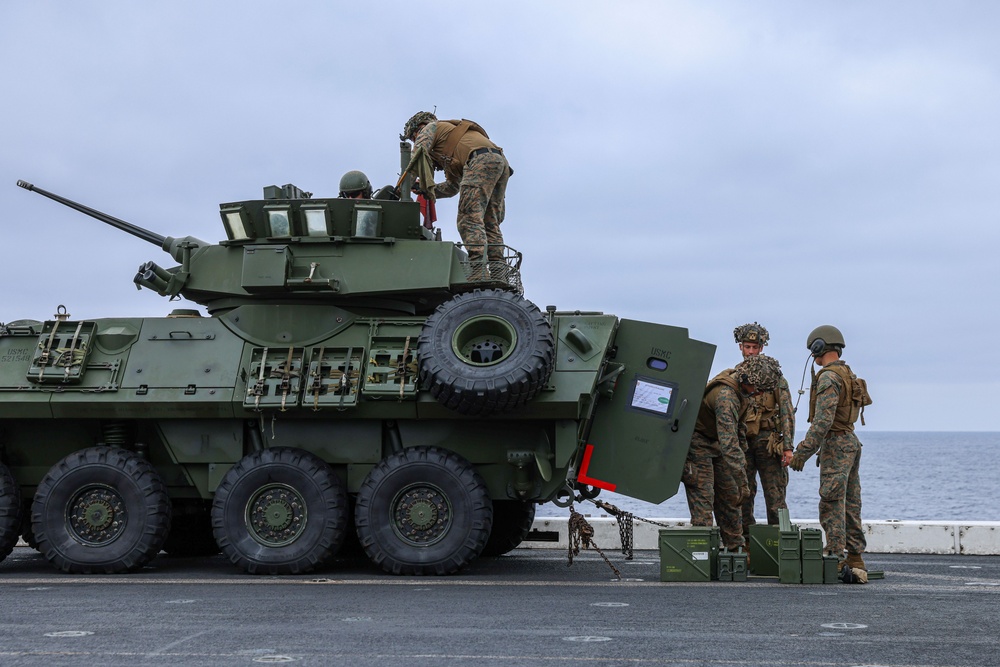 LAR Co. Conducts First LAV Live-Fire Aboard USS Somerset