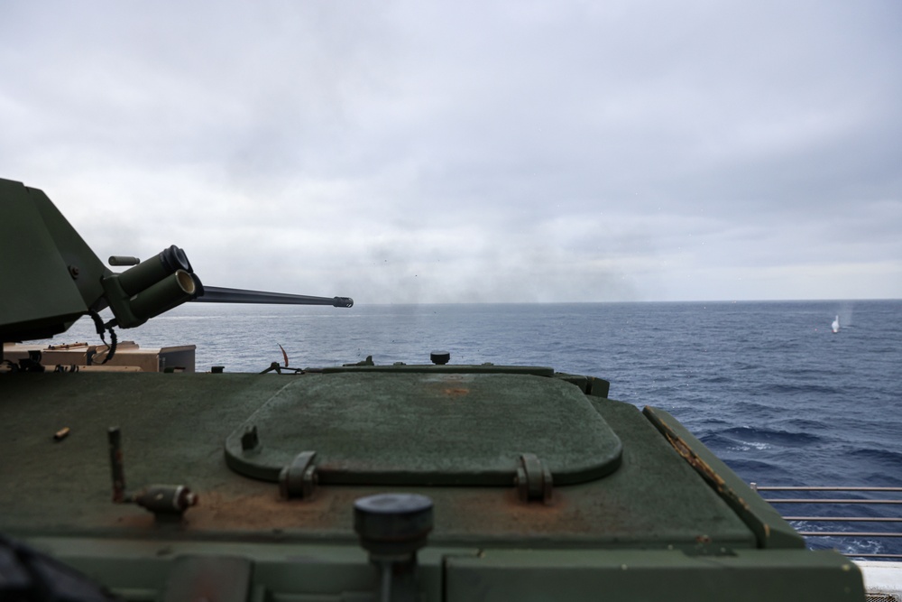 LAR Co. Conducts First LAV Live-Fire Aboard USS Somerset