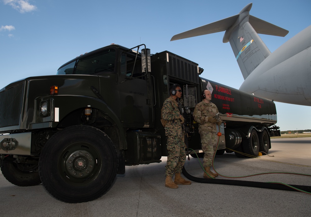 C-5 Galaxy defuel and evacuation at Northern Strike 24-2