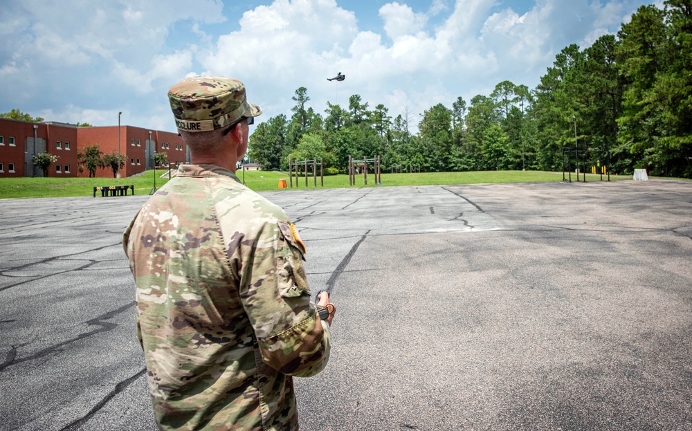 S.C. Army National Guard Soldiers conduct training on the Black Hornet Nano Unmanned Aerial Vehicle