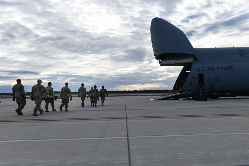 127th Medical Group patient load training on C-5 during Northern Strike 24