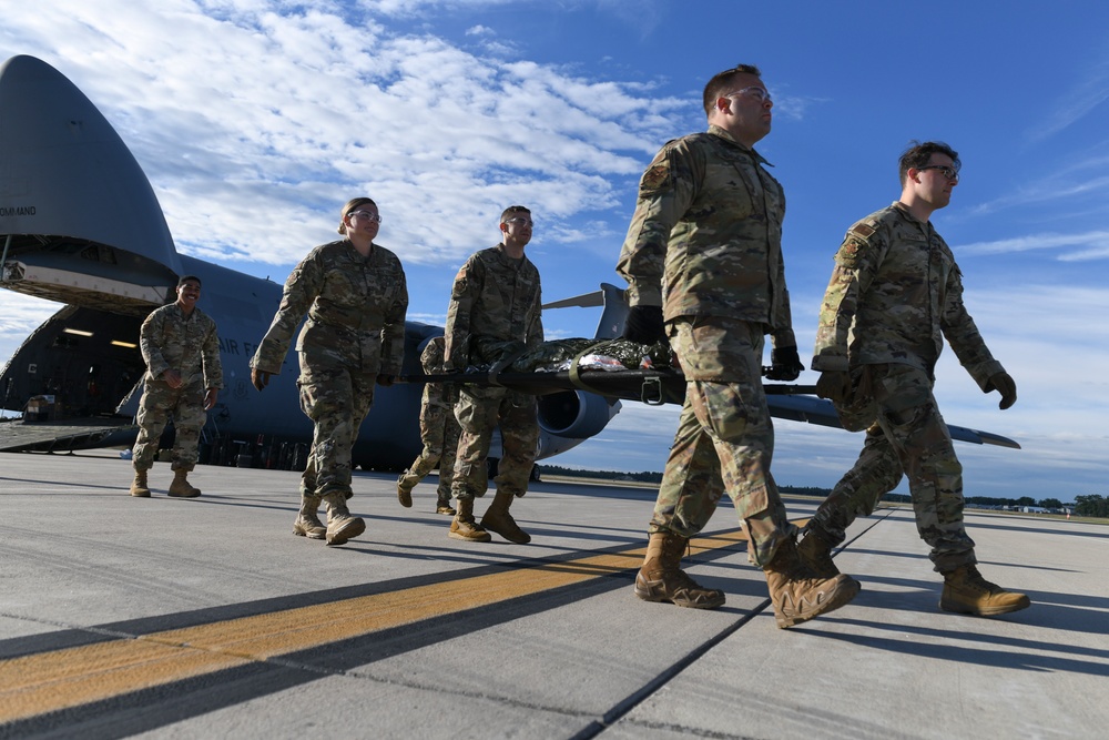 127th Medical Group patient load training on C-5 during Northern Strike 24