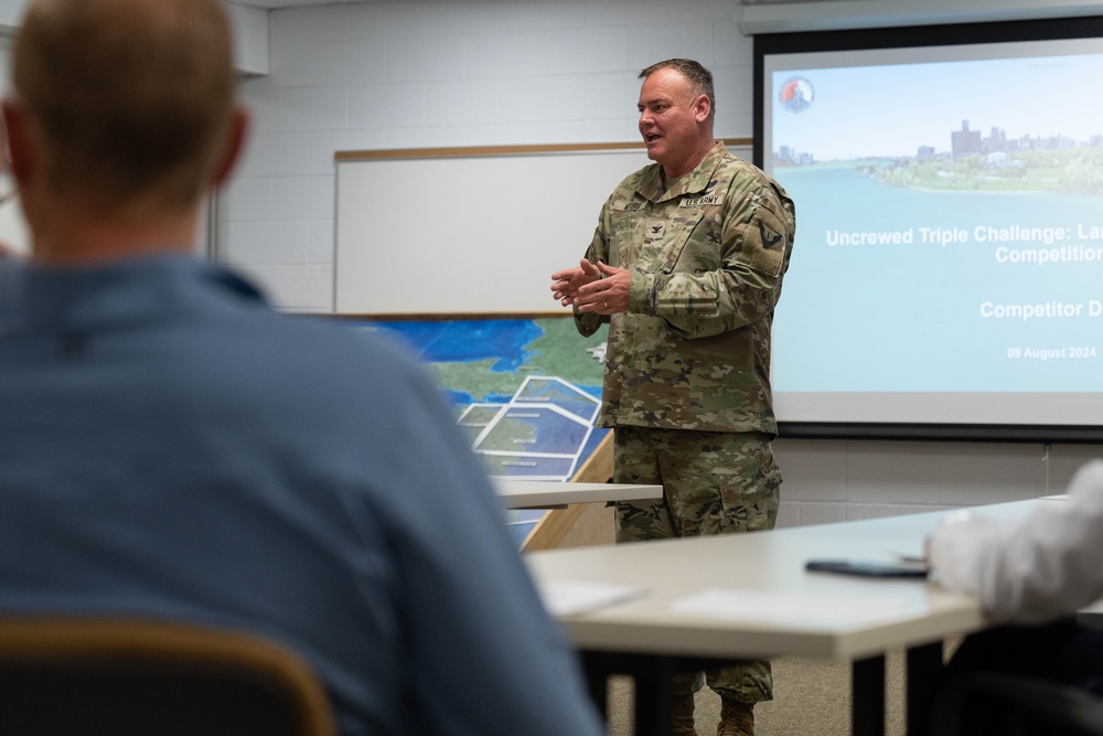 Unmanned Triple Challenge participants survey course during Northern Strike 24-2