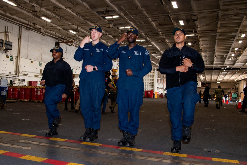 Nimitz Honor Guard Practices