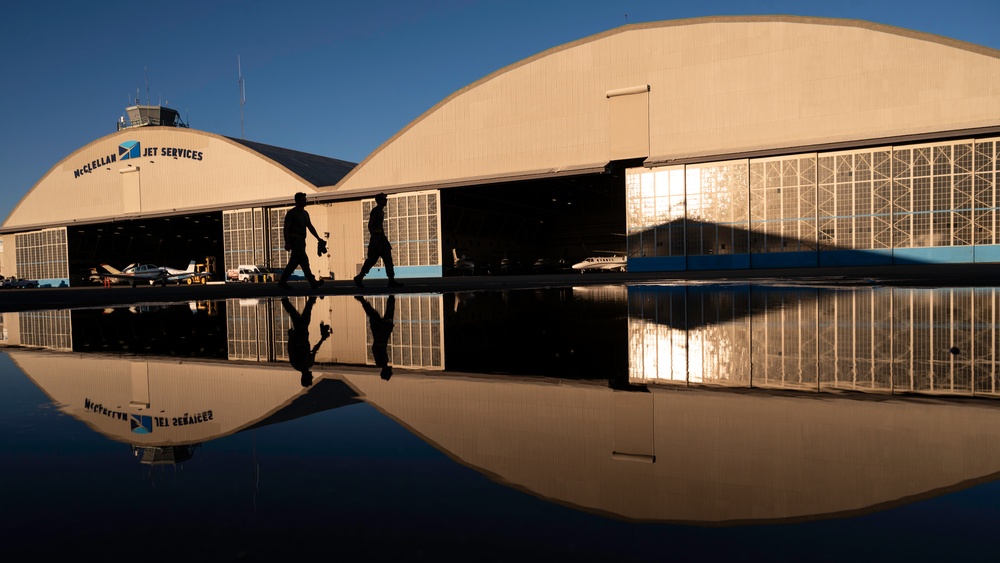 Flight line reflections