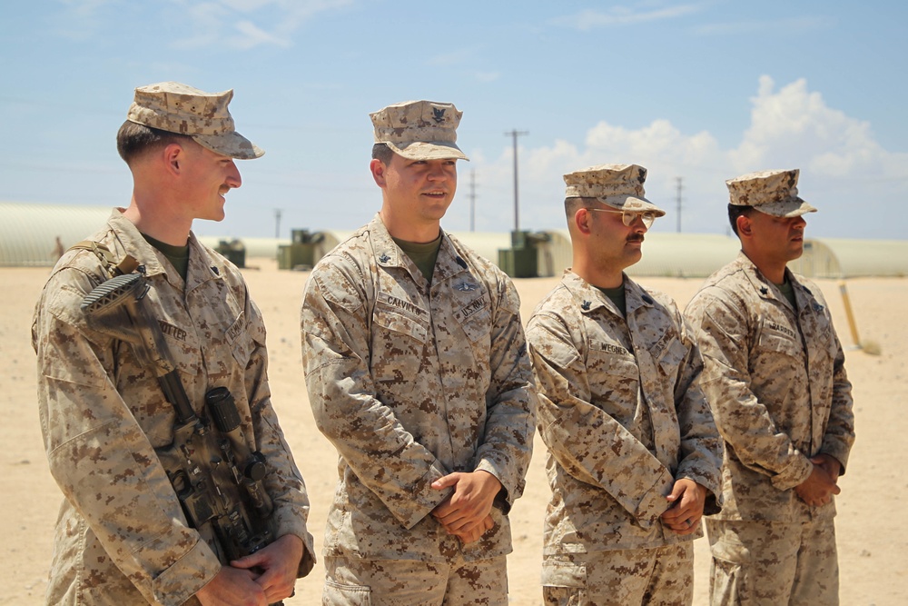 Marines and Sailors Awarded After Saving Marines Life