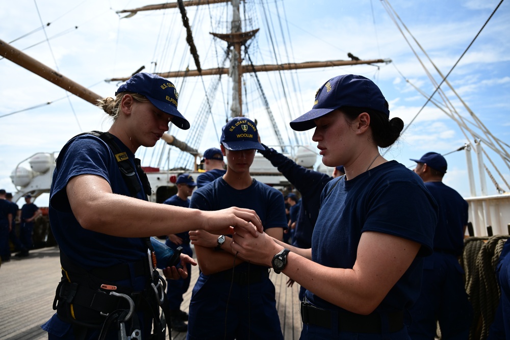 Coast Guard Academy cadets sail with Coast Guard Cutter Eagle