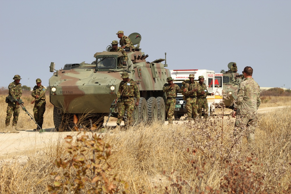 Botswana Defence Force and US Army 20th Special Forces Group (Airborne) conduct training during Exercise Southern Accord 2024