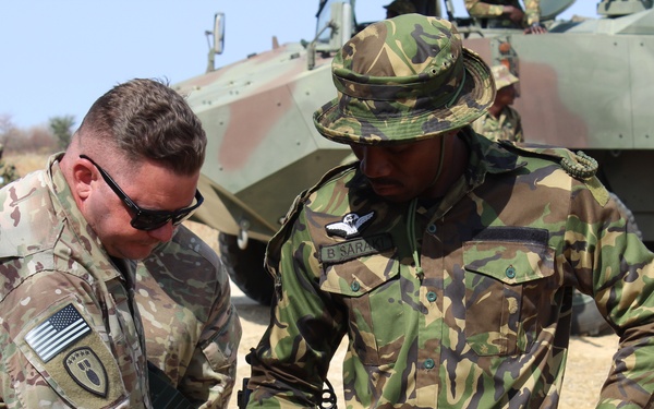 Botswana Defence Force and US Army 20th Special Forces Group (Airborne) conduct training during Exercise Southern Accord 2024
