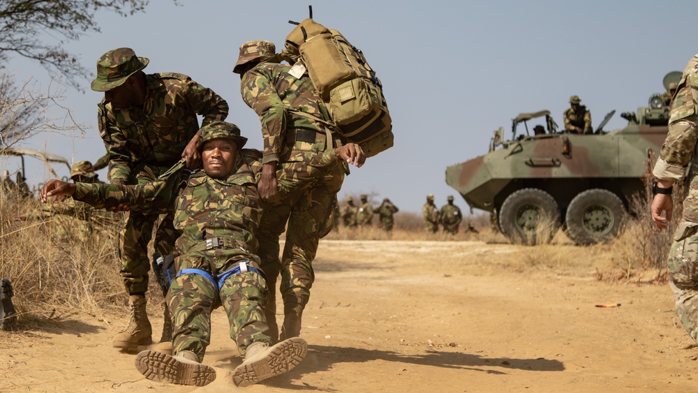 Botswana Defence Force and US Army 20th Special Forces Group (Airborne) conduct training during exercise Southern Accord 2024