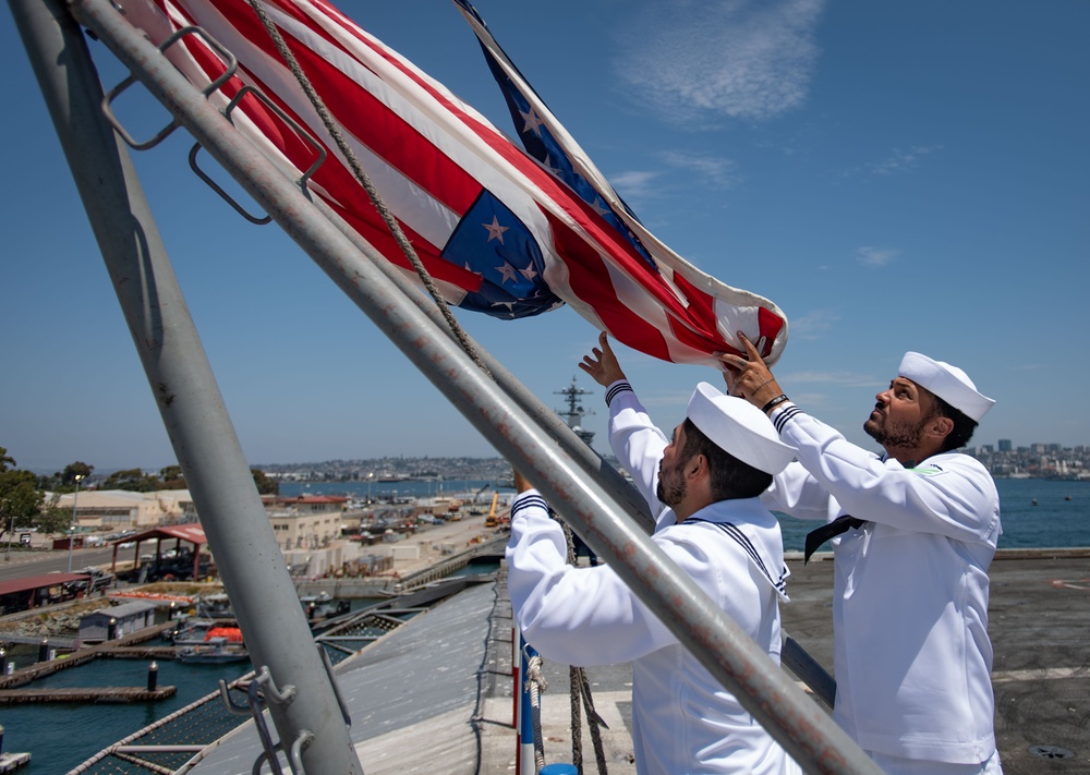 USS Ronald Reagan (CVN 76) departs Naval Air Station North Island