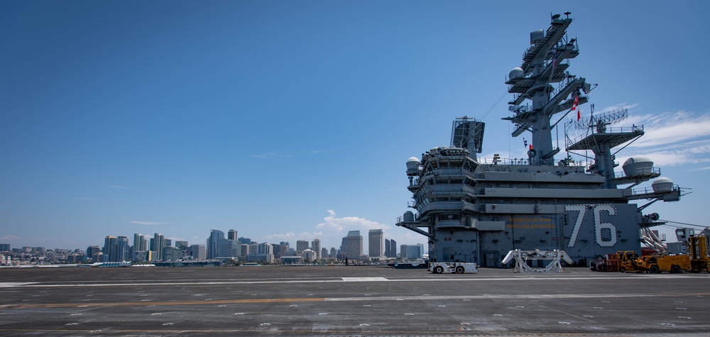 USS Ronald Reagan (CVN 76) departs Naval Air Station North Island
