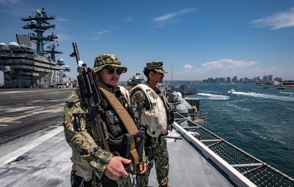 USS Ronald Reagan (CVN 76) departs Naval Air Station North Island