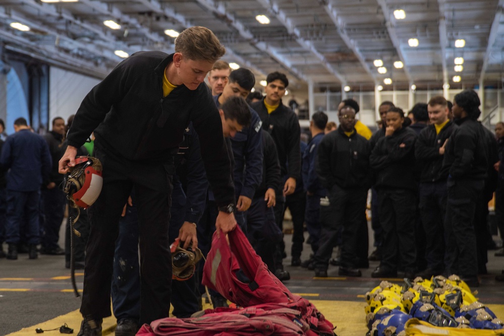 USS Ronald Reagan (CVN 76) conducts an MK-1 Life Preserver inspection
