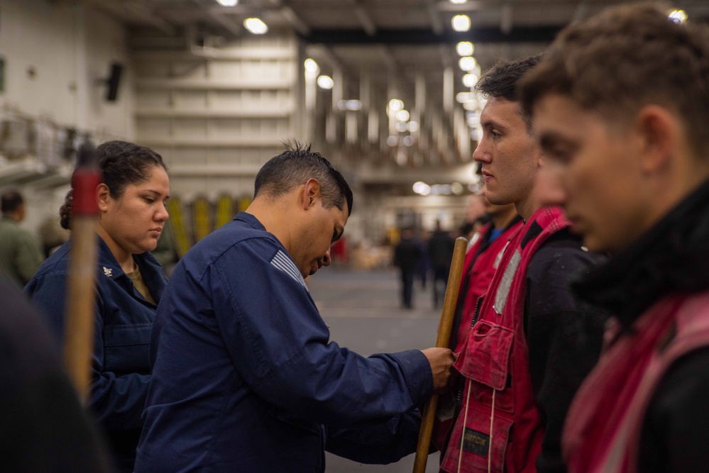 USS Ronald Reagan (CVN 76) conducts an MK-1 Life Preserver inspection