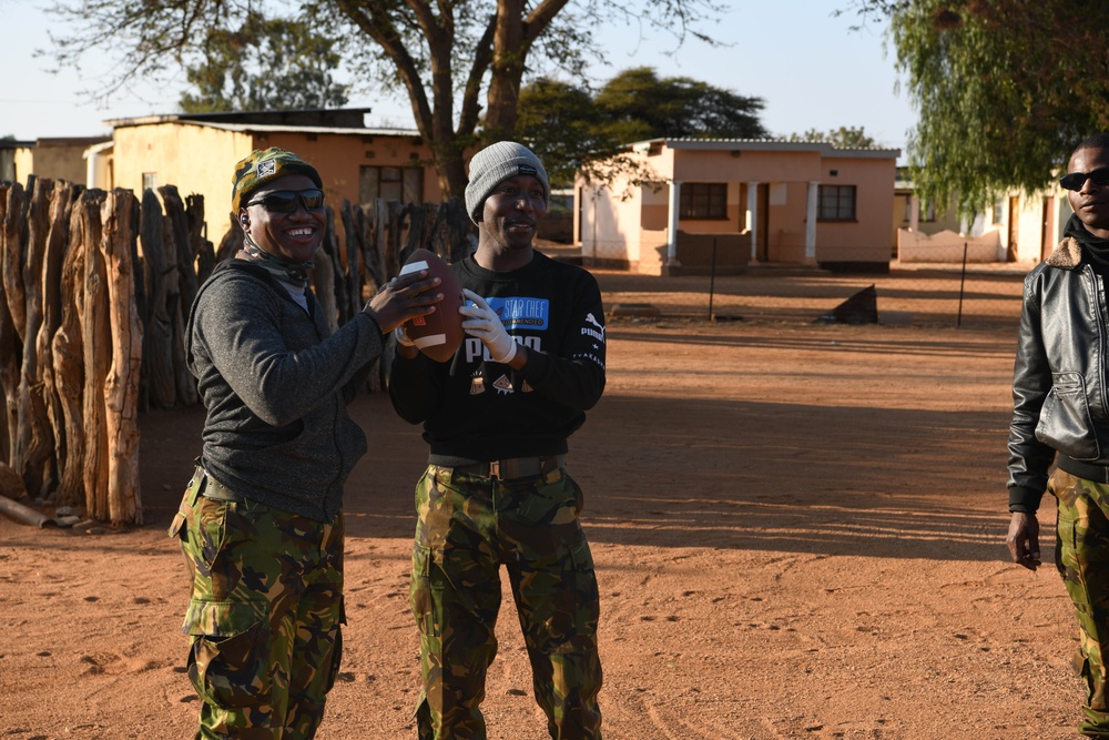 North Carolina National Guard shares American football with the Botswana Defence Force