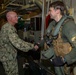 Cmdr. Matt Adams participates in helicopter operations aboard USS Spruance
