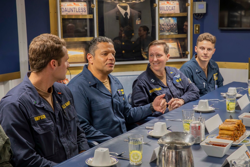Rear Adm. Adan Cruz visits USS Spruance