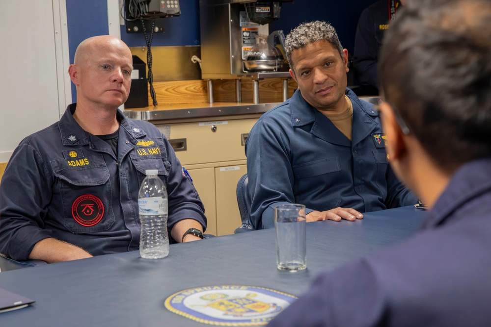 Rear Adm. Adan Cruz visits USS Spruance