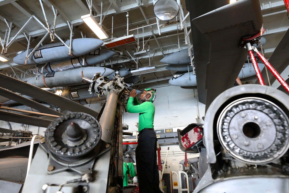 Strike Fighter Squadron (VFA) 143 Performs Maintenance during COMPUTEX