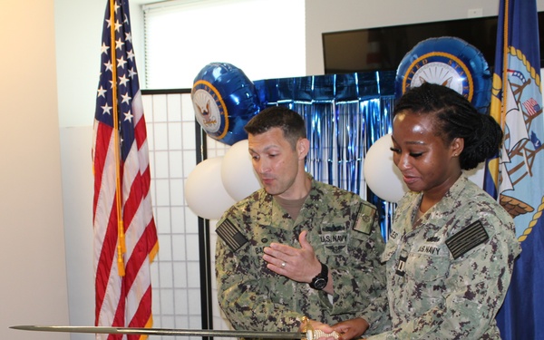 NMRLC Triad traveled to NMRLC Detachment Fort Detrick to celebrate the U.S. Navy Medical Service Corps' 77th birthday