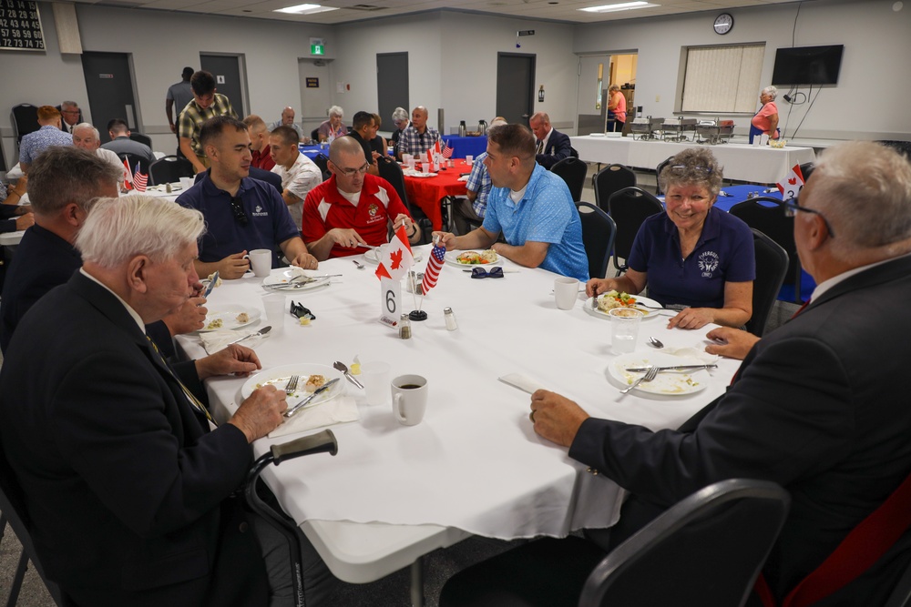 The 2nd Marine Aircraft Wing (MAW) Band attend a luncheon with the Royal Canadian Legion Branch 275